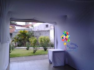 Túnel com malha tensionada realizado para um evento do MP Studio de Dança de Itatiba
