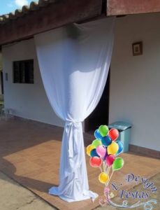 Decoração de Quiosque utilizando Malha Tensionada (Lycra)