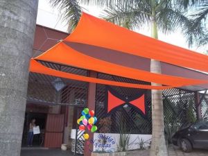 Decoração com lycra realizada no Buffet Ki Festa em Jundiai
