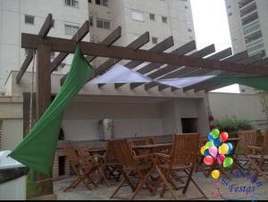 Decoração com lycra realizada no Condomínio Maximo localizado em Jundiaí