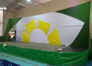Decoração com malha tensionada Jundiaí