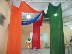 Decoração em formato de Tenda realizada no Buffet Villa Coutto Eventos em Jundiaí