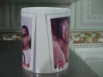 Caneca cer�mica personalizada branca reta 300ml. R$ 18,00