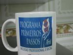 Caneca cer�mica personalizada branca reta 300ml. R$ 18,00
