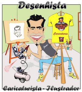 Faa sua Caricatura com todos os detalhes como essa para colocar em sua loja, seu sites etc.