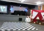 Casamento: Salão de festa Nipo Brasileiro - Mauá SP
Kit Master : Dj, Som, Iluminação, Telão, Máquina de fumaça, Máquina de Bolha de sabão, Pista Xadrez e Retrospectiva Narrada