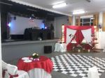 Casamento: Salo de festa Nipo Brasileiro - Mau SP
Kit Master : Dj, Som, Iluminao, Telo, Mquina de fumaa, Mquina de Bolha de sabo, Pista Xadrez e Retrospectiva Narrada