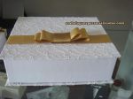 Kit Casal renda - Cx livro com divisrias de renda + Baby Chandon + 02 ts + bero em cetin. 

Obs.: Cx revestimento tampa em renda e base em color plus.