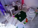 Visão aérea decoração com peças provençais