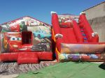 KIT CARROS 1 - Casinha Pula Pula e Tobog Inflvel - Tamanhos: casinha 3,00m (C) x 3,00m (L) e tobog 3,50m (C) x 2,30m (L) x 3,50m (A)