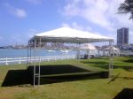 Tenda 5x5 e palco 4,80 x 4,40