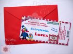 Convite ingresso 14,5x6cm com envelope - 10 unid  
R$ 35,00