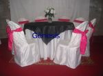 Mesa 8 lugares,branco com preto e pink 48