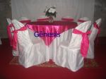 Mesa 8 lugares,branco com  pink 45