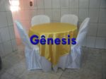 Mesa 4 lugares,branco com amarelo ouro,gr 69