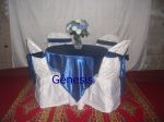 Mesa 4 lugares,branco com azul  royal,gr 80