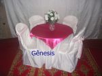 Mesa 4 lugares,branco com pink,pq 75