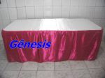 Mesa 2 metros com toalha pink com branco 93
