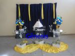 Decorao c/ mesa vidro 
azul marinho c/ amarelo ouro  B11