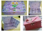 Porta Bijouterias em MDF. Com dois compartimentos e espaço para anéis. Decorados com Biscuit e Dècoupage. Personalizado.