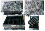 Porta bijouterias, colonial, em MDF, com dois compartimentos. Em decoupagem.