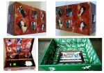 Fruteira e Caixa para vinho, em MDF, com dècoupage.