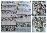 Toalhas de mão e sabonetes em dècoupage, para os kit de caixa em MDF, 15x15.
