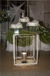 Mesa de noivos e mesa de bolo