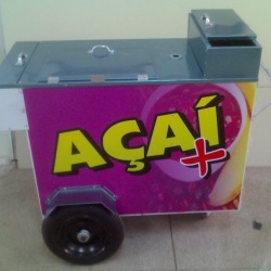 Carrinho gourmet para açaí, água de coco e bebidas geladas. modelo IDEALMAQ - codigo ct1