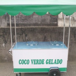 Carrinho gourmet para açaí, água de coco e bebidas geladas. modelo IDEALMAQ - codigo ct2