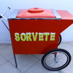 Carrinho gourmet para açaí, água de coco e bebidas geladas. modelo IDEALMAQ - codigo ct1 RETRÔ