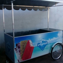 Carrinho gourmet para açaí, água de coco e bebidas geladas. modelo IDEALMAQ - codigo ct2