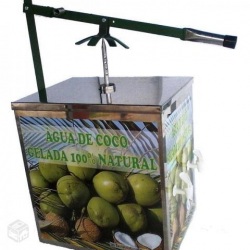 Mquina de gua de coco (gela coco) em ao inox, com sada para gua gelada e natural - codgo mac