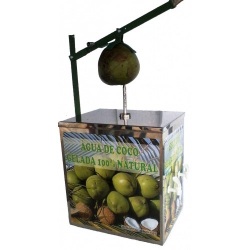 Máquina de água de coco (gela coco) em aço inox, com saída para água gelada e natural - codígo mac
