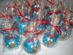 maça galinha pintadinha.
c/ chocolate ou caramelo azul.