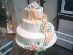 bolo de casamento decorado 3 andares.