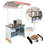 BARRACA DE PIPOCA C/ FOGO ELETRICO_

Modelo: 3003
Gabinete em chapa com pintura epxi
Mesa superior em ao inox.
Tubo de sustentao do toldo super reforado.
Gabinete totalmente desmontvel.
Prateleira interna para utenslios.
Fcil de montar e desmontar.
Ocupa pouco espao no transporte.
 

Acessrios que acompanham este produto:

1 panela pipoca e alumnio laminado (pipoqueira)
1 caixa em ao inox tampa chapa epxi com vidro temperado.
 Dimenses do Produto:
Comprimento  1.00 mt

Altura at a mesa  0,85cm

  Altura at o toldo 2.30mt

  Largura  0,52 cm
 Peso produto:
 Peso aprox. do produto 30 kg