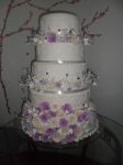 bolo de casamento com flores e strass  95
