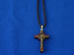 AR2279.Crucifixo de Madeira c/ So Bento - Peq. 4x2.5cm