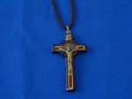 AR2278.Crucifixo de Madeira c/ So Bento 6,5X3,7cm