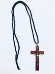 AR533.Cruz de Madeira no Cordo c/ Cristo - Gde R$5,61 a unidade