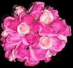 Buquê de rosas pink e rosa bebê