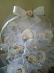 Mini-bot�o laranja c/  tule,cetim,la�o.
Cores diversas.
