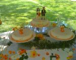 bolo de casamento, separados, sogra, me e  para o casal