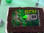 bolo do ben 10 com folha de arroz tema