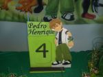 arranjo de mesa do ben 10