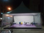 TENDA 6 X 6 CHAPU DE BRUXA C/ LATERAIS EM CRISTAL E PISO ACARPETADO