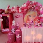 Decora��o Barbie completa,com caixa para foto.