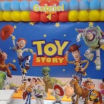 Decoração Toy Story
Detalhe com o fundo painel do tema.