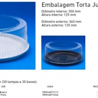 Z -80A Embal. Torta (JUMBO) Alta Cristal 
             (BASE - branca ou preta)